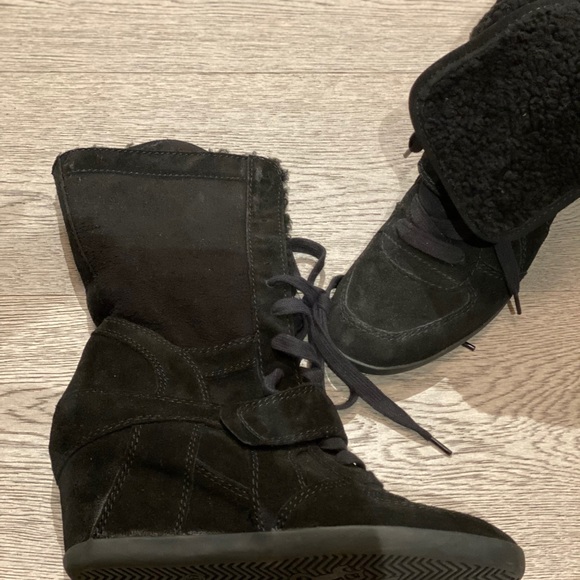 ASH shearling wedge Bootie - Picture 3 of 3